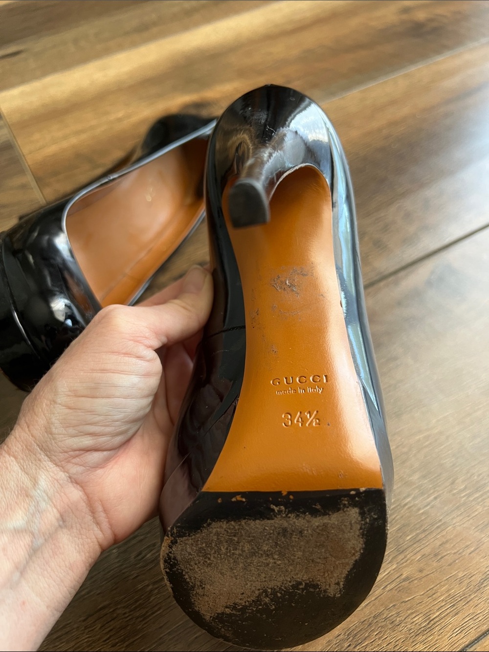 Gucci Black Patent Leather Platform Stiletto Pumps - Picture 5 of 10
